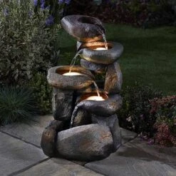 Serenity Tumbling Rocks Water Feature -PlantHub Shop WEBG38732
