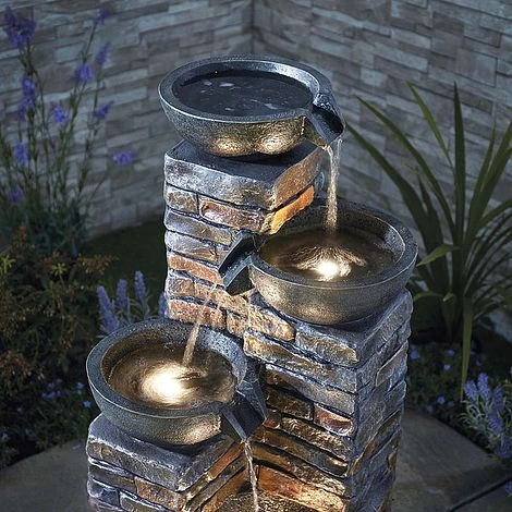 Serenity Pouring Bowls Water Feature 4 Serenity Pouring Bowls Water Feature - Image 2