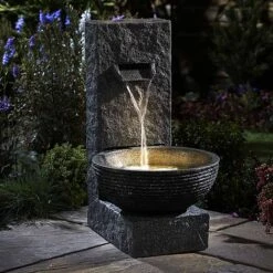 Serenity Stone-Effect Cascading Water Bowl Water Feature -PlantHub Shop WEBG38804