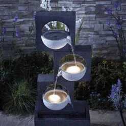 Serenity Modern Granite-Effect Cascading Bowls Water Feature 10 Serenity Modern Granite-Effect Cascading Bowls Water Feature -PlantHub Shop WEBG38812