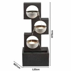 Serenity Modern Granite-Effect Cascading Bowls Water Feature 12 Serenity Modern Granite-Effect Cascading Bowls Water Feature -PlantHub Shop WEBG38813