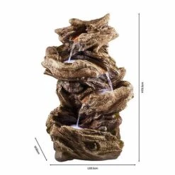 Serenity Four-Tier Wood-Effect Water Feature -PlantHub Shop WEBG3942