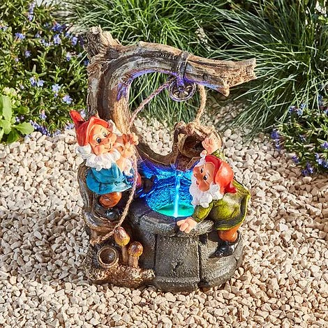 Serenity Gnome Wishing Well Water Feature 4 Serenity Gnome Wishing Well Water Feature - Image 2