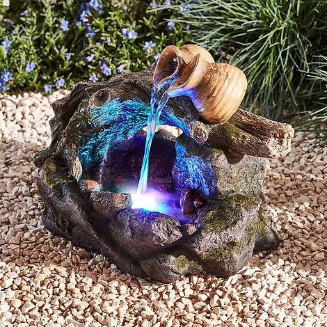 Serenity Table-Top Woodland Pouring Pots Water Feature 4 Serenity Table-Top Woodland Pouring Pots Water Feature - Image 2