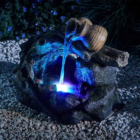 Serenity Table-Top Woodland Pouring Pots Water Feature 5 Serenity Table-Top Woodland Pouring Pots Water Feature - Image 3