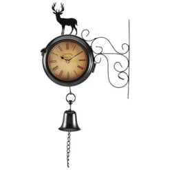 Wall Mounted Clock With Metal Stag 8 Wall Mounted Clock With Metal Stag -PlantHub Shop WEBG4121