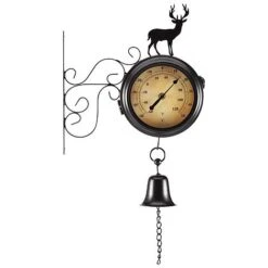 Wall Mounted Clock With Metal Stag 9 Wall Mounted Clock With Metal Stag -PlantHub Shop WEBG41211