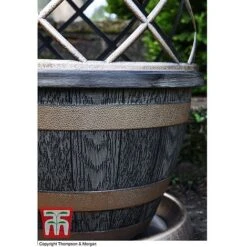 Wooden Barrel Effect Tower Pot -PlantHub Shop WOOD KB0330 B