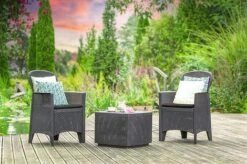 Idooka Tea For Two Dark Grey Bistro Set -PlantHub Shop Wide20Angle