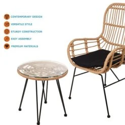 Idooka Rattan Bistro Set -PlantHub Shop X67000030.KeyFeatures
