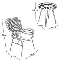 Idooka Rattan Bistro Set -PlantHub Shop X67000030.Silhouette