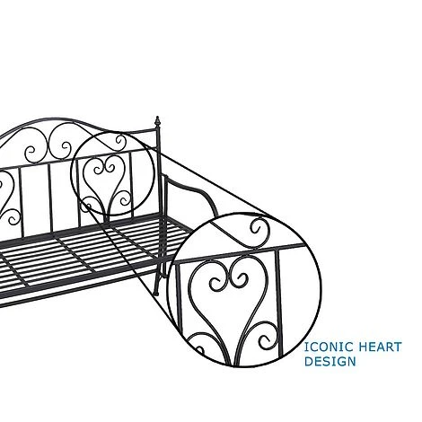Idooka Folding Metal Bench With Heart Design 8 Idooka Folding Metal Bench With Heart Design - Image 6