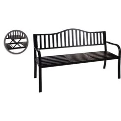 Idooka Folding Black Bench 15 Idooka Folding Black Bench -PlantHub Shop YA3000040.Punch