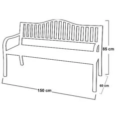 Idooka Folding Black Bench 13 Idooka Folding Black Bench -PlantHub Shop YA3000040.Silhouette