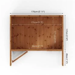 Waltons 6 X 5 Sheriff Pent Wooden Garden Playhouse -PlantHub Shop dahlia playhouse floor drawing SI 002 001 0072