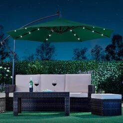 Solar LED Cantilever Parasol -PlantHub Shop g0588 11