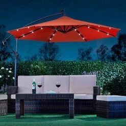 Solar LED Cantilever Parasol -PlantHub Shop g0588 20
