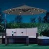 Solar LED Cantilever Parasol -PlantHub Shop g0588 3