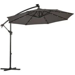 Solar LED Cantilever Parasol -PlantHub Shop g0588 5