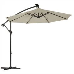 Solar LED Cantilever Parasol -PlantHub Shop g0588 9