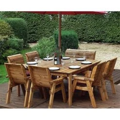 8 Seater Square Table Set With 6 X Chairs And 1 X Bench 6 8 Seater Square Table Set With 6 X Chairs And 1 X Bench -PlantHub Shop hb8320copy