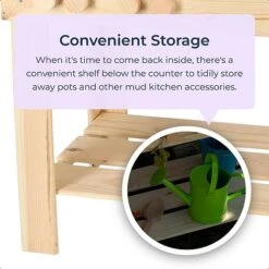 Idooka Wooden Mud Kitchen Outdoor Toy Age 4+ Role Play Playhouse Patio Garden -PlantHub Shop mud3