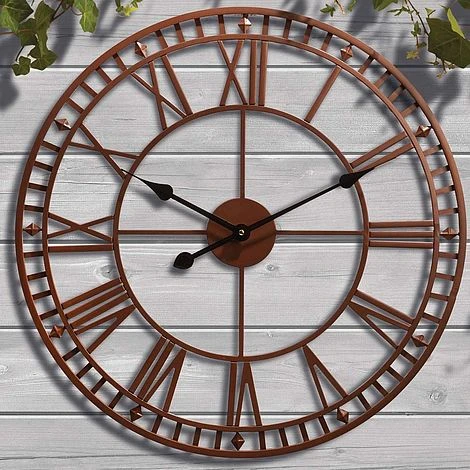 Roman Numeral Garden Wall Clock 3 Roman Numeral Garden Wall Clock